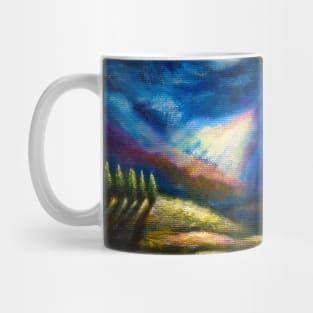 Dramatic sky Tuscany landscape Mug